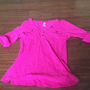 Color Story pink 3/4 sleeve top